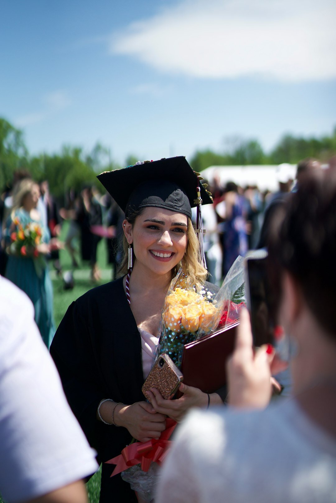 graduation celebration with certificate
