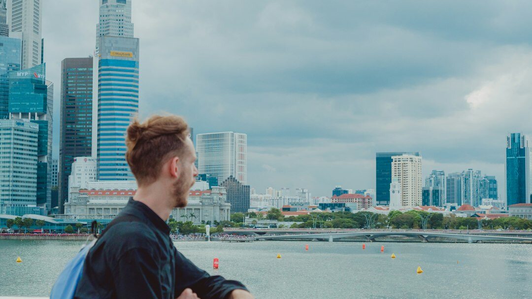 Portrait of a Eurasian Singaporean male mobile development lead