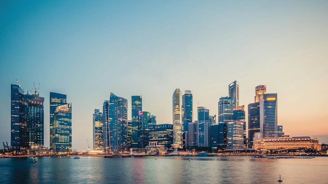Singapore central business district skyline with modern skyscrapers